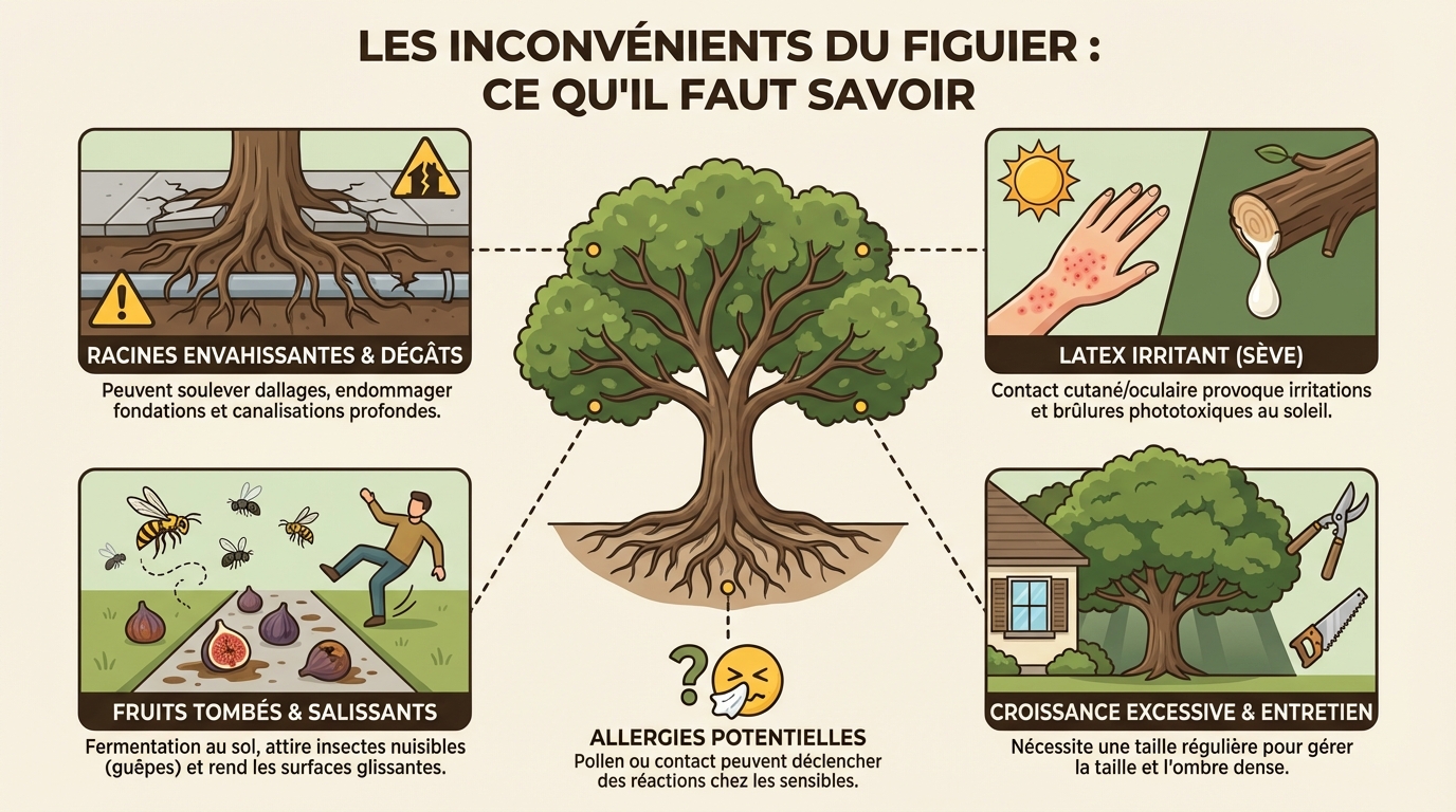 Les inconvénients du figuier : ce qu'il faut savoir 3 Les problèmes potentiels liés à la culture
