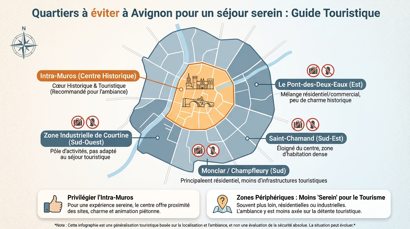 Les quartiers à éviter à Avignon