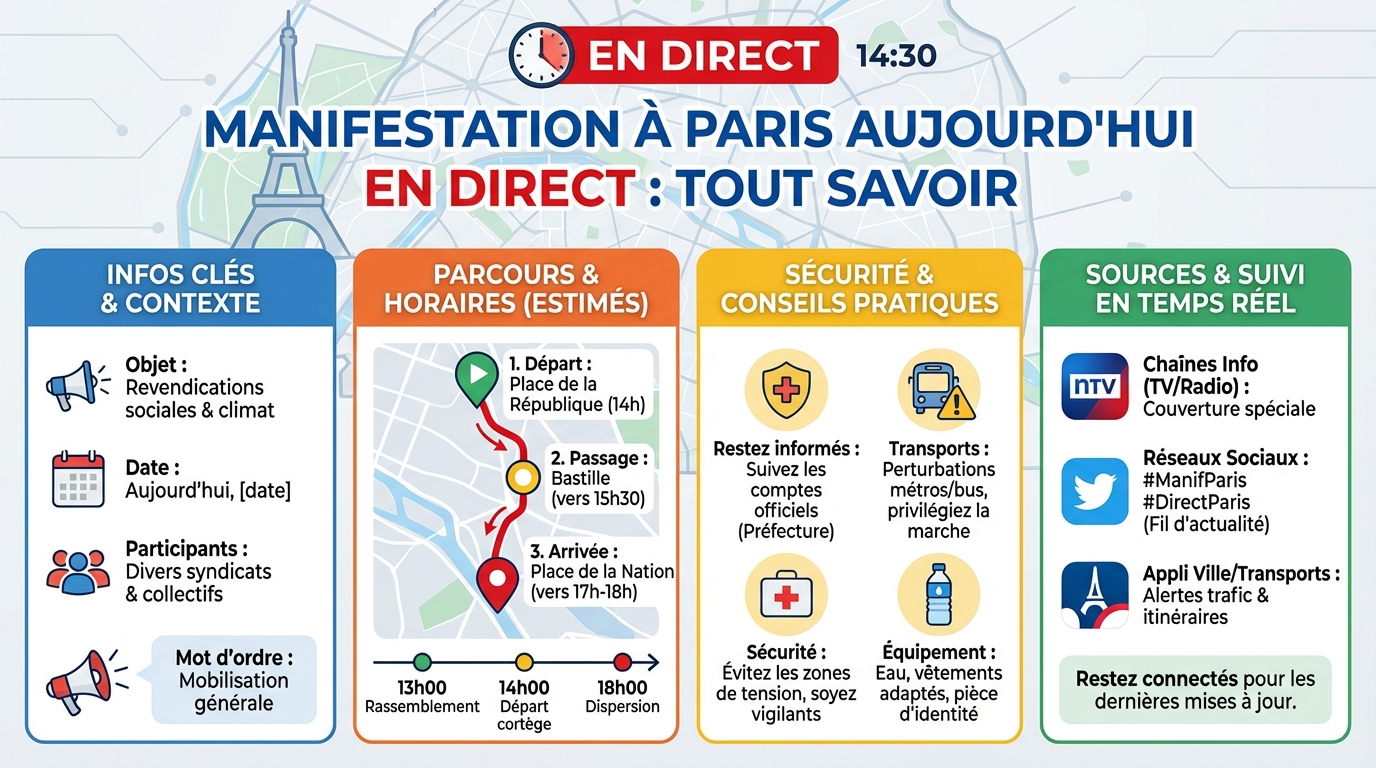 Comment suivre les manifestations en direct