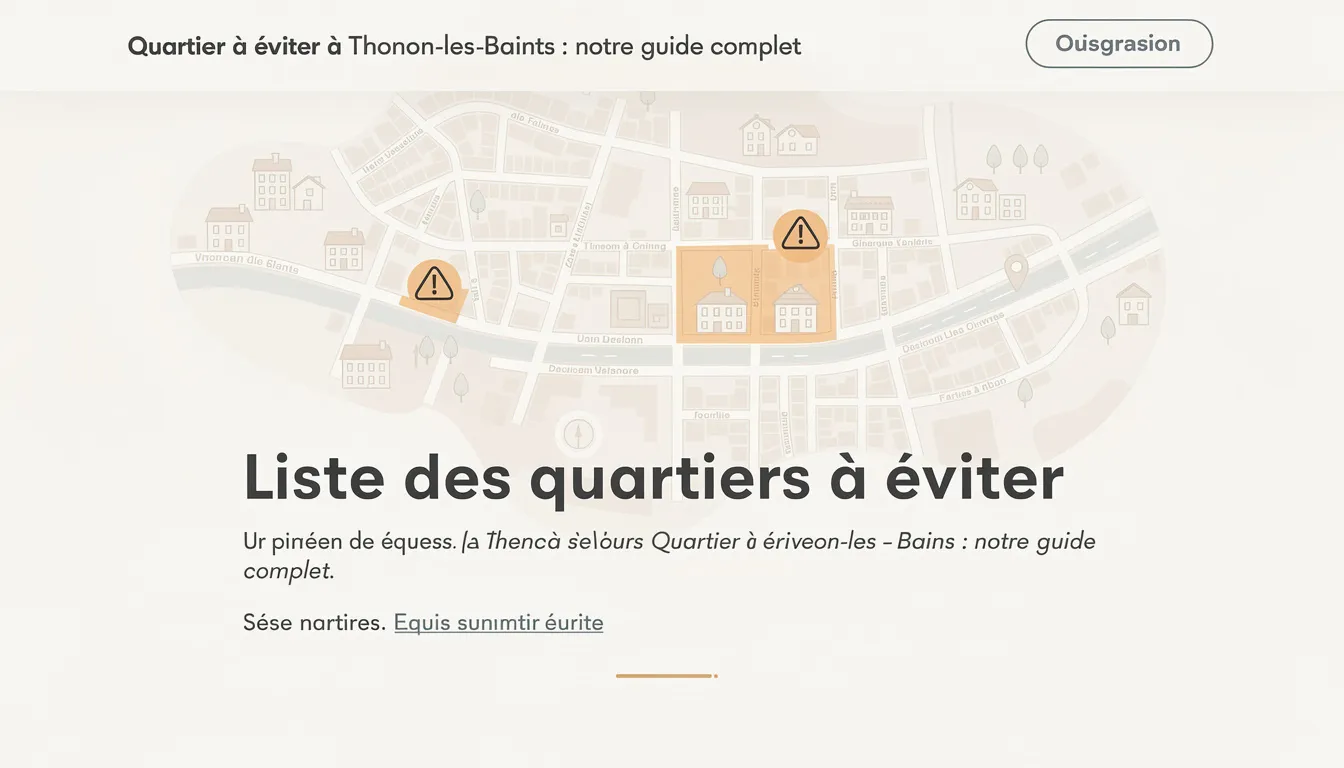 Quartier à éviter à thonon-les-bains : notre guide complet 3 Liste des quartiers à éviter